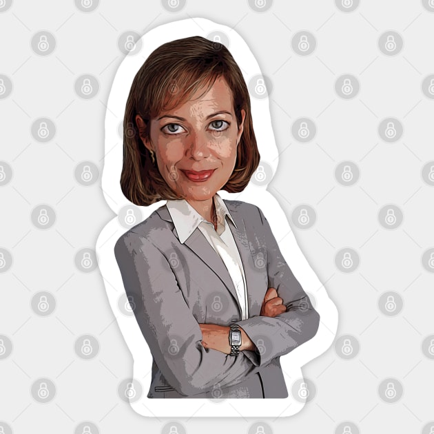 West Wing - CJ Cregg Bobblehead Sticker by baranskini